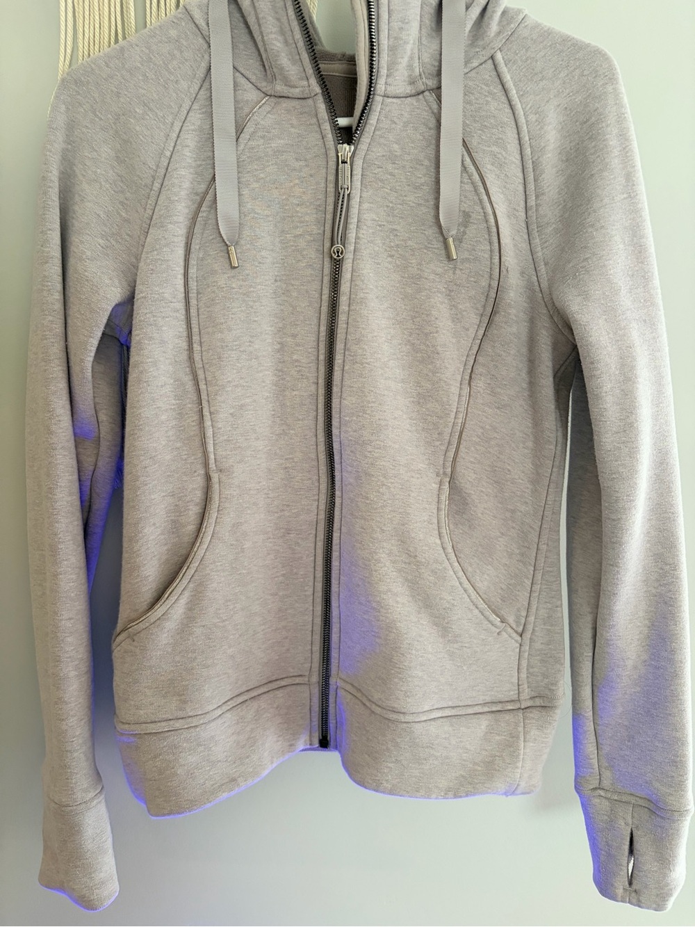 lululemon athletica Light Gray Hooded Zip-Up Utility Jacket